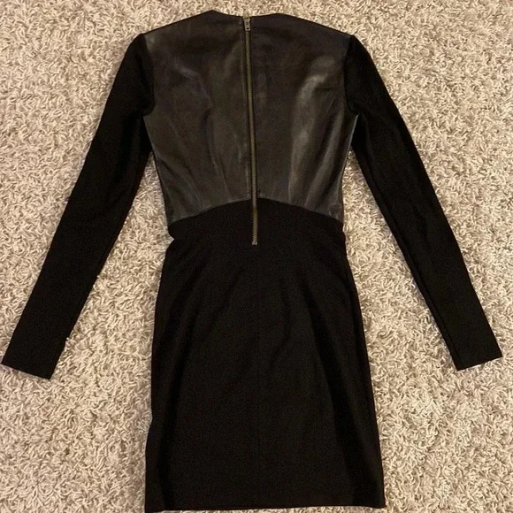 Helmut lang leather dress size P